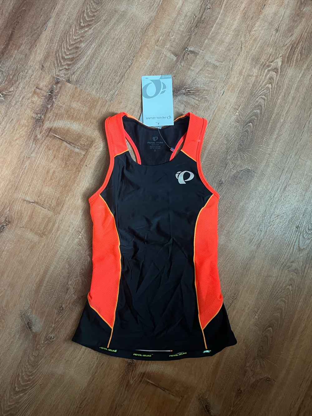 Pearl Izumi Black and Bright Orange Women's Performance Tank